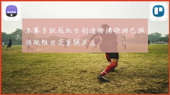 本赛季欧冠机会创造榜揭晓姆巴佩领跑维尔茨紧随其后