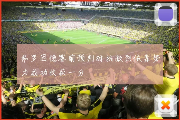 弗罗因德赛前预判对抗激烈依靠努力成功收获一分